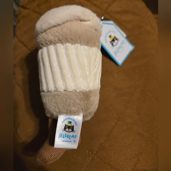 Jellycat Amuseables Coffee-To-Go Bag Charm 7.1x2x2" Soft and Plush NWT - Picture 5 of 6